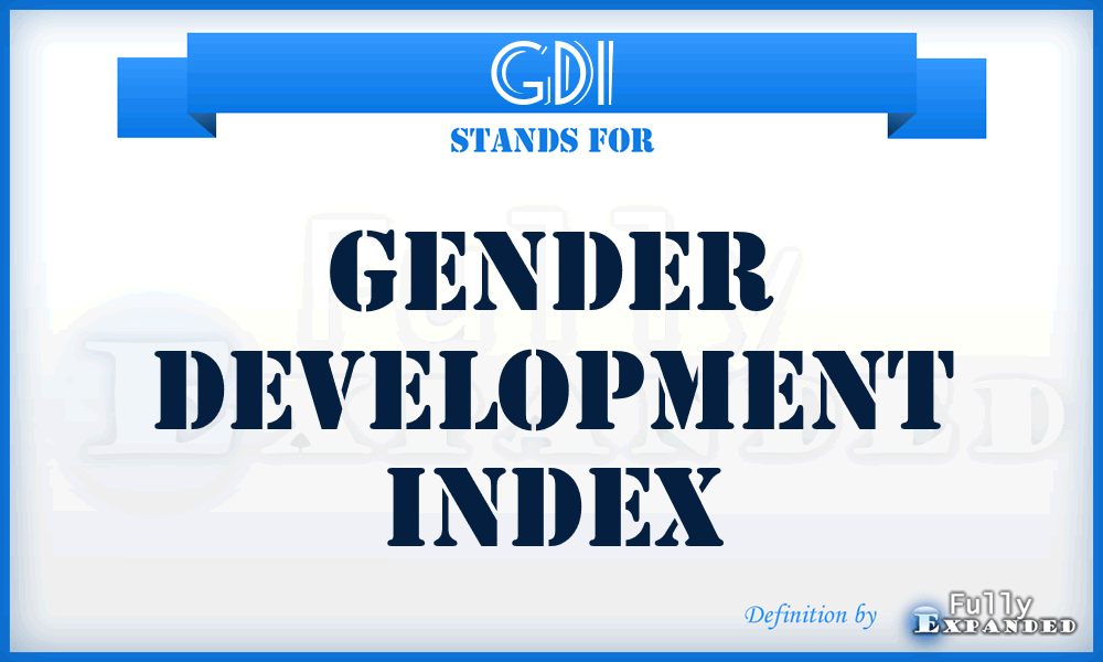 GDI - Gender Development Index
