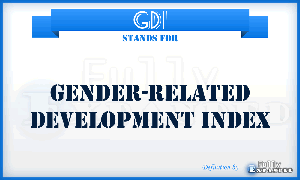 GDI - Gender-related Development Index