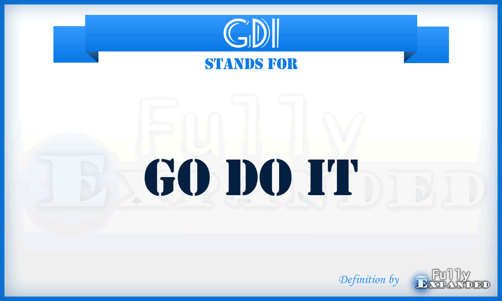 GDI - Go Do It