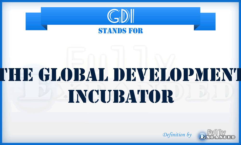 GDI - The Global Development Incubator