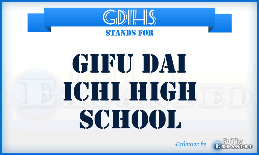GDIHS - Gifu Dai Ichi High School