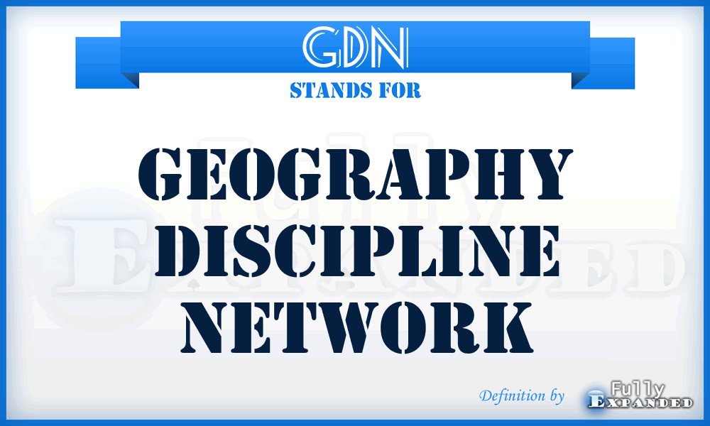 GDN - Geography Discipline Network