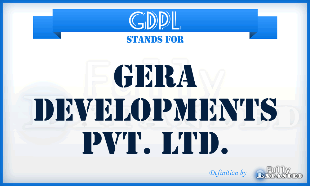 GDPL - Gera Developments Pvt. Ltd.