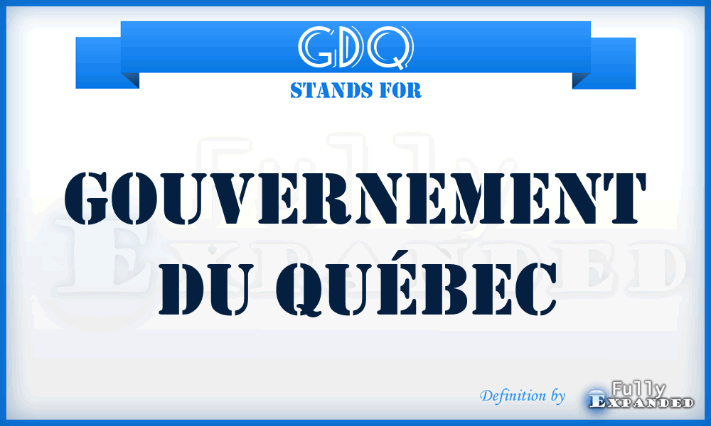 GDQ - Gouvernement Du Québec