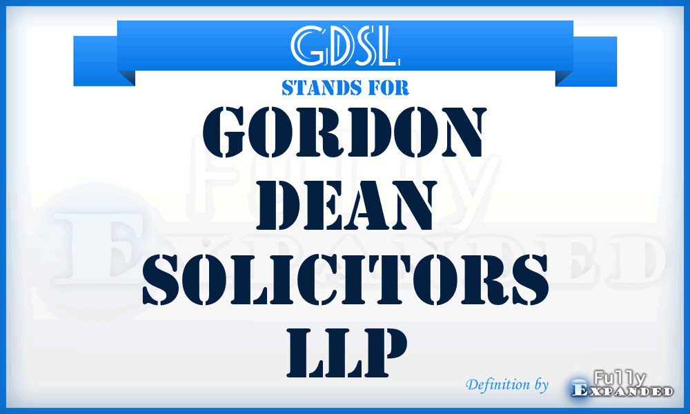 GDSL - Gordon Dean Solicitors LLP