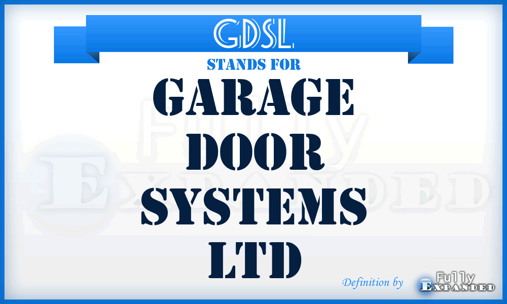 GDSL - Garage Door Systems Ltd
