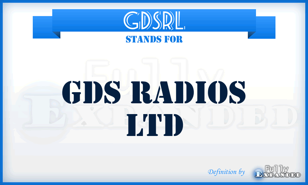 GDSRL - GDS Radios Ltd