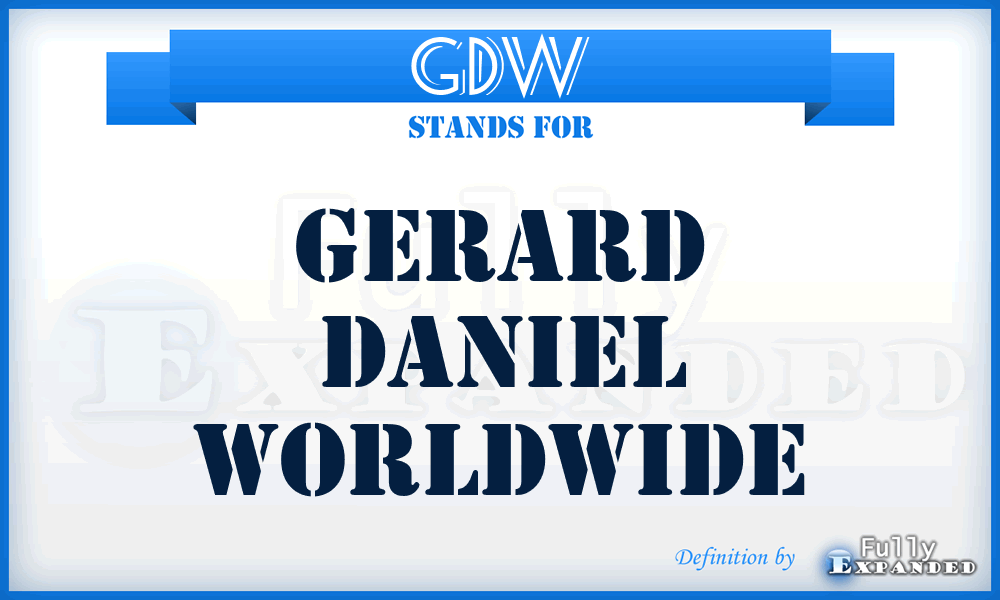 GDW - Gerard Daniel Worldwide