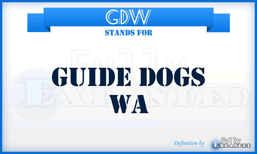 GDW - Guide Dogs Wa