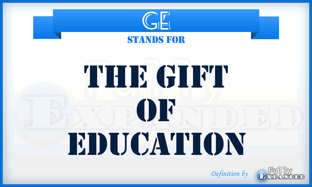 GE - The Gift of Education