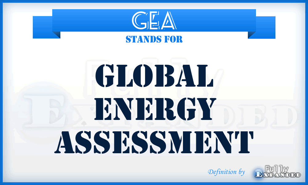 GEA - Global Energy Assessment