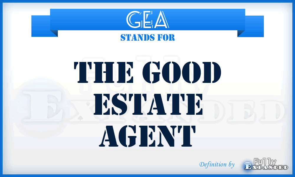 GEA - The Good Estate Agent