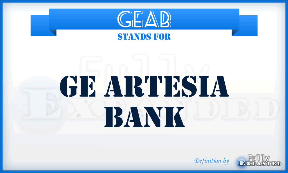 GEAB - GE Artesia Bank