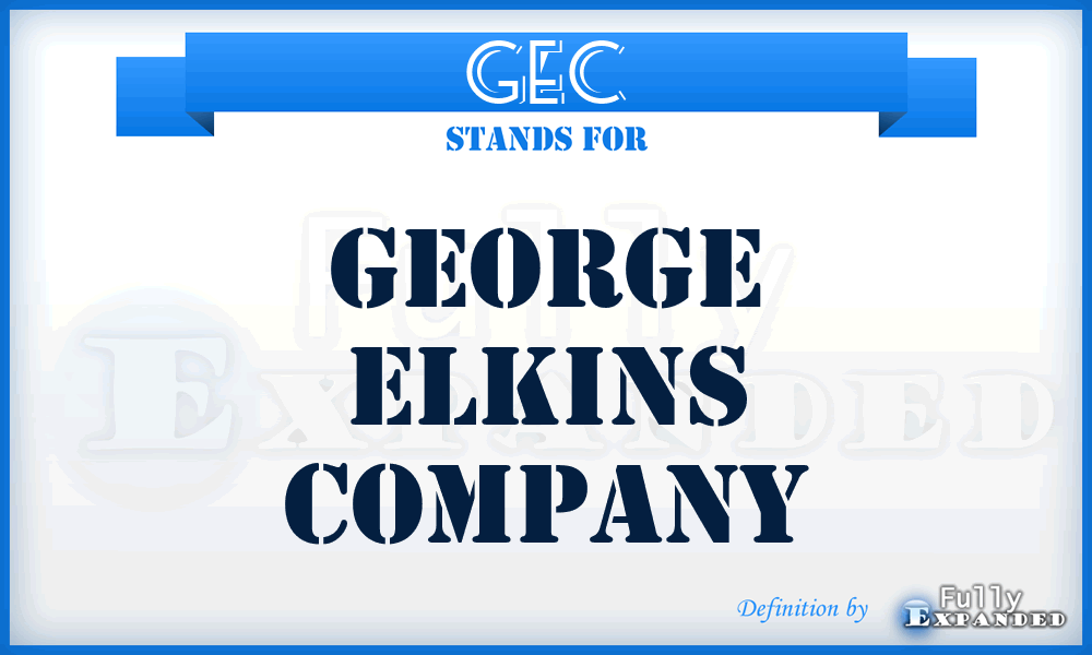 GEC - George Elkins Company