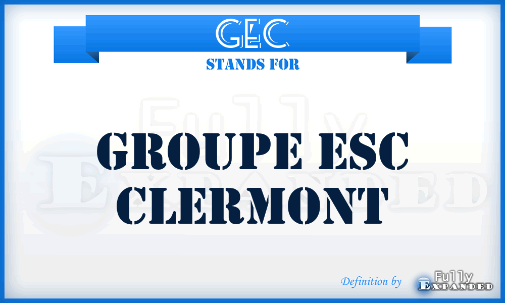 GEC - Groupe Esc Clermont