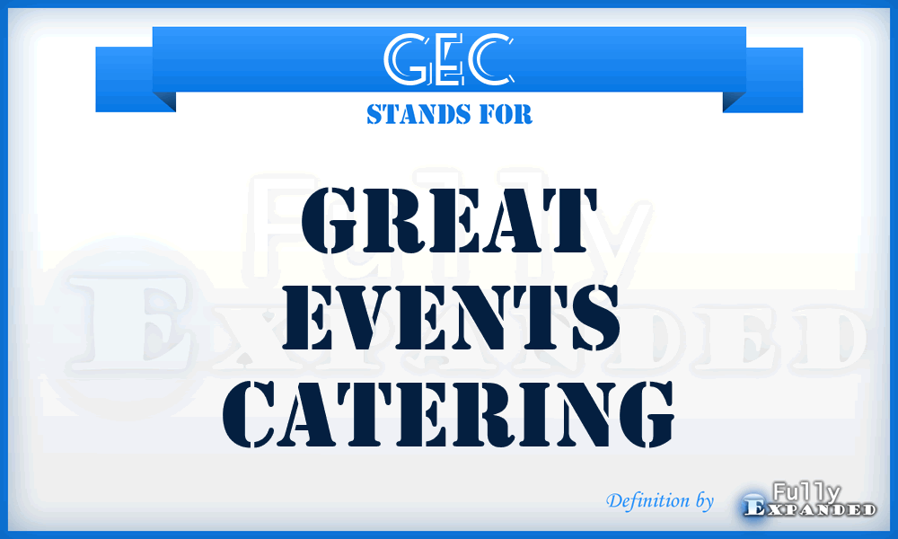 GEC - Great Events Catering