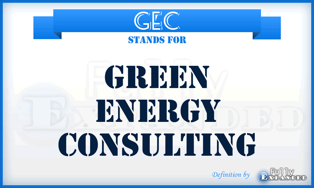GEC - Green Energy Consulting