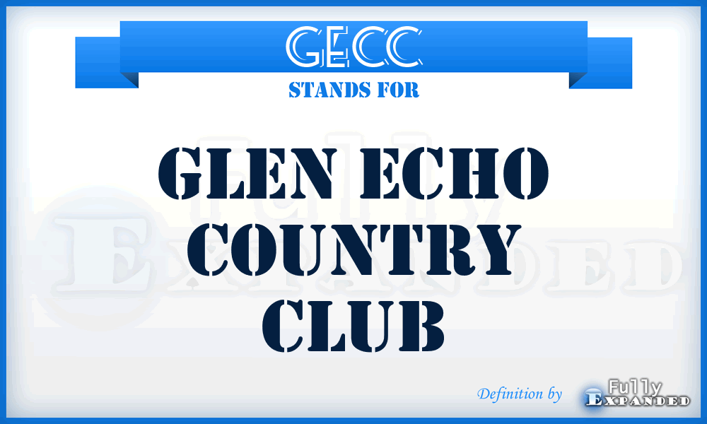 GECC - Glen Echo Country Club