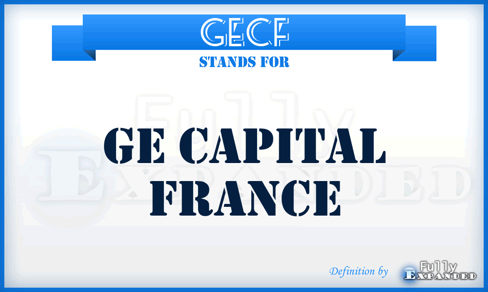 GECF - GE Capital France