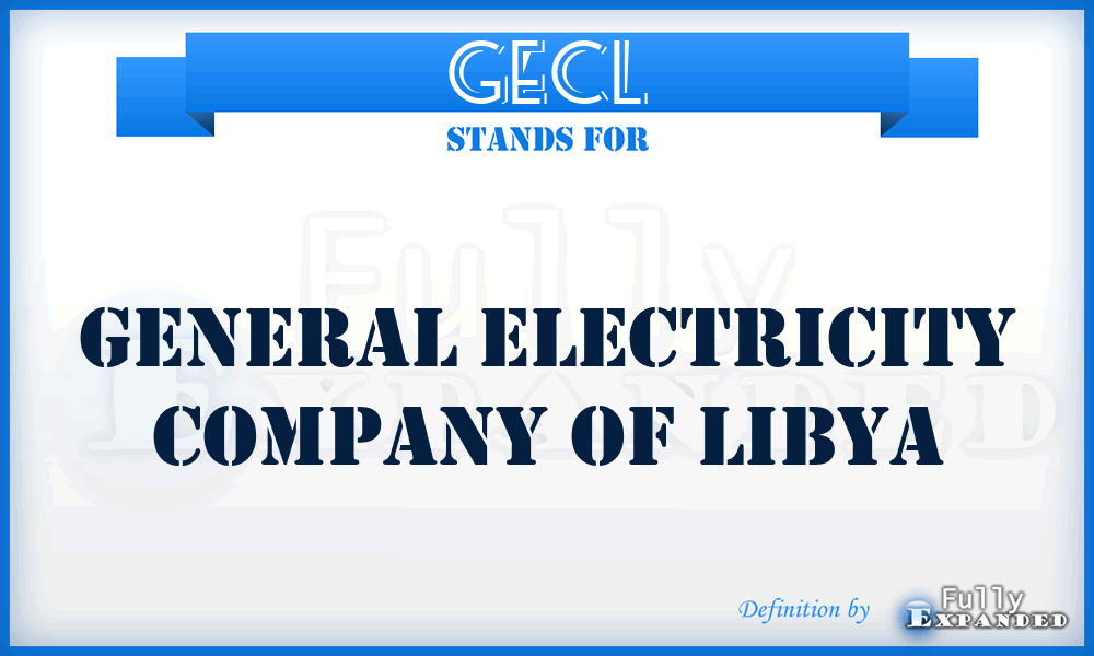 GECL - General Electricity Company of Libya