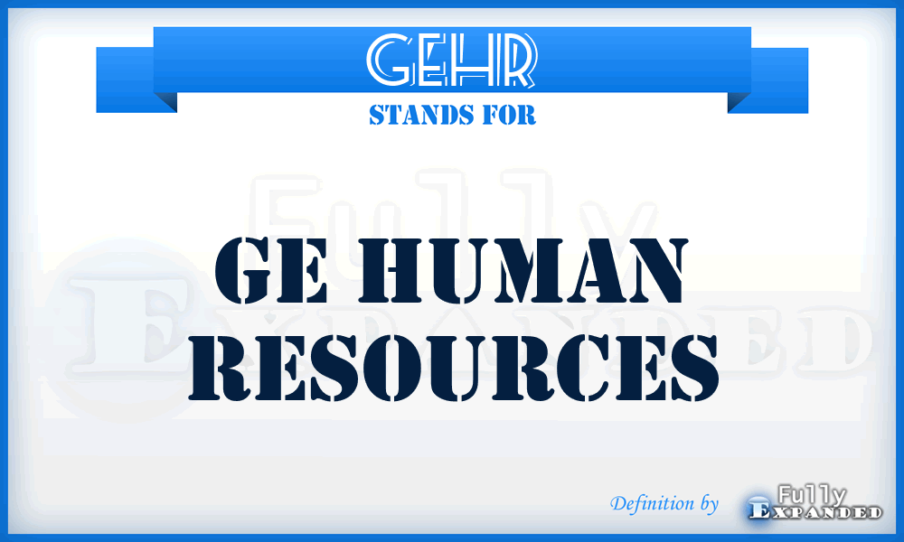 GEHR - GE Human Resources