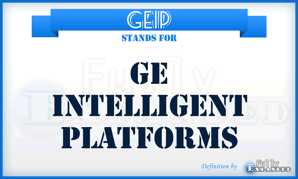 GEIP - GE Intelligent Platforms