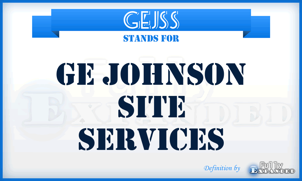 GEJSS - GE Johnson Site Services
