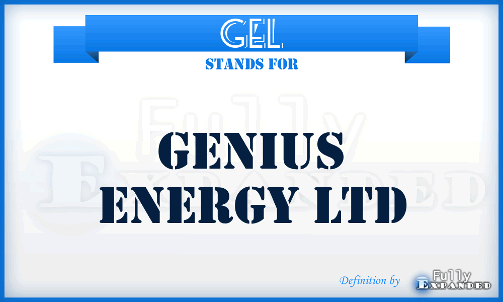 GEL - Genius Energy Ltd