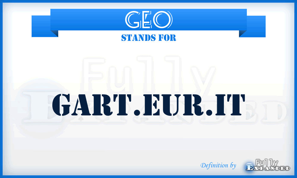 GEO - Gart.eur.it