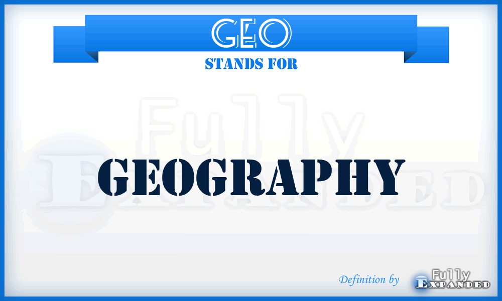 GEO - Geography