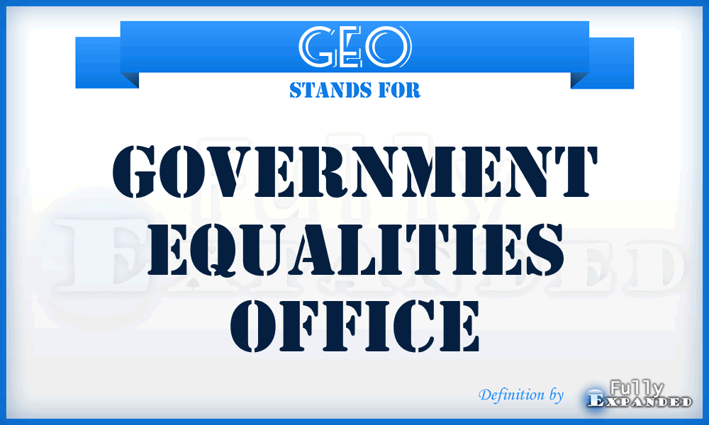 GEO - Government Equalities Office