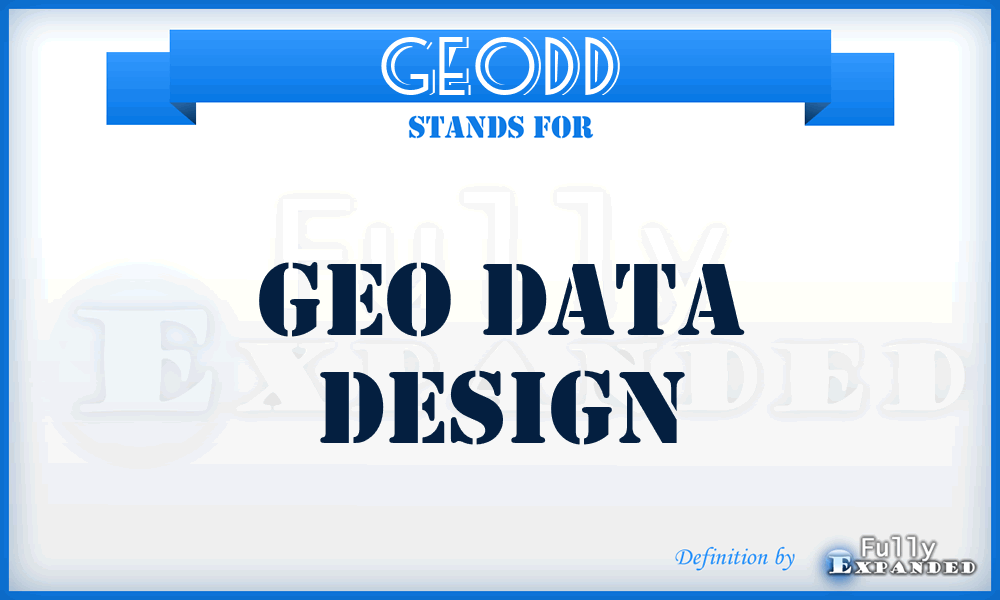 GEODD - GEO Data Design