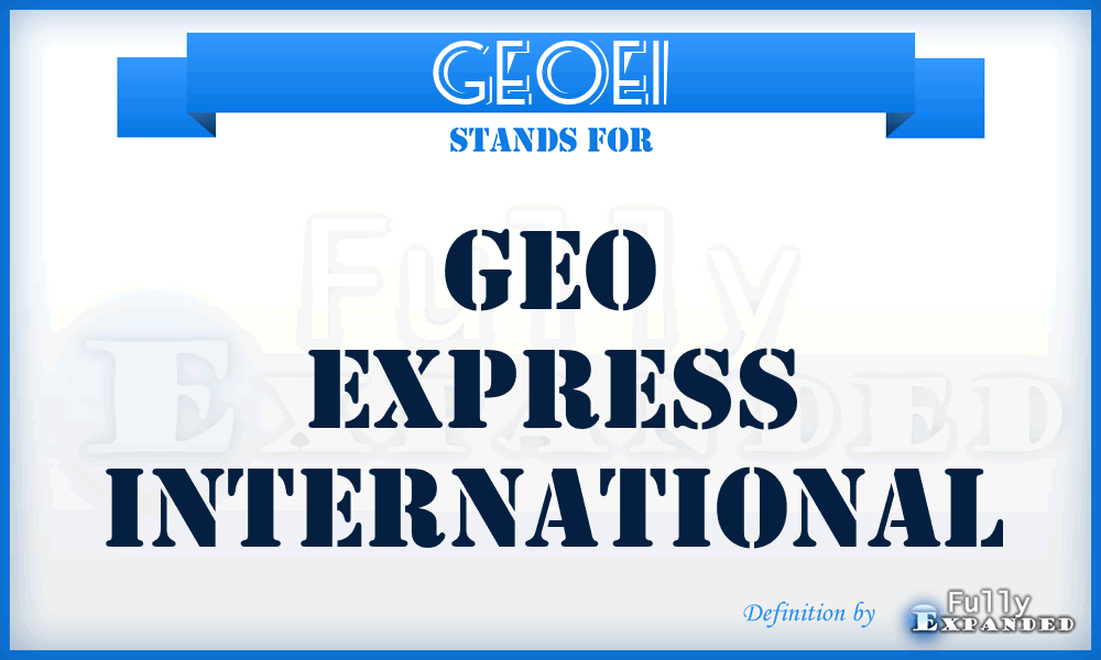 GEOEI - GEO Express International