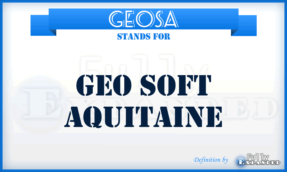 GEOSA - GEO Soft Aquitaine