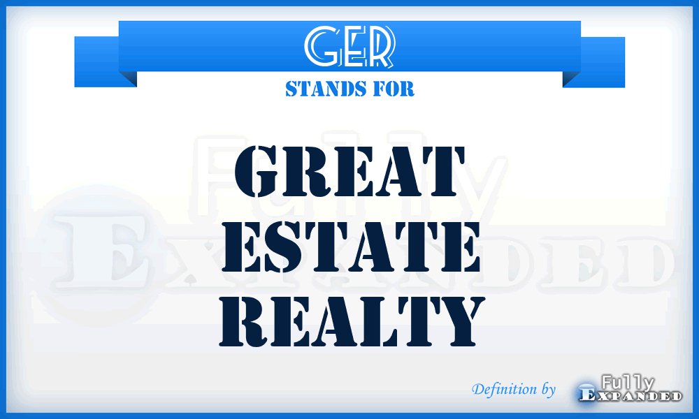 GER - Great Estate Realty