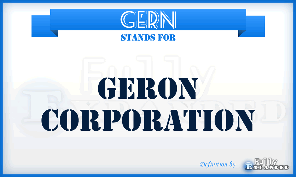 GERN - Geron Corporation