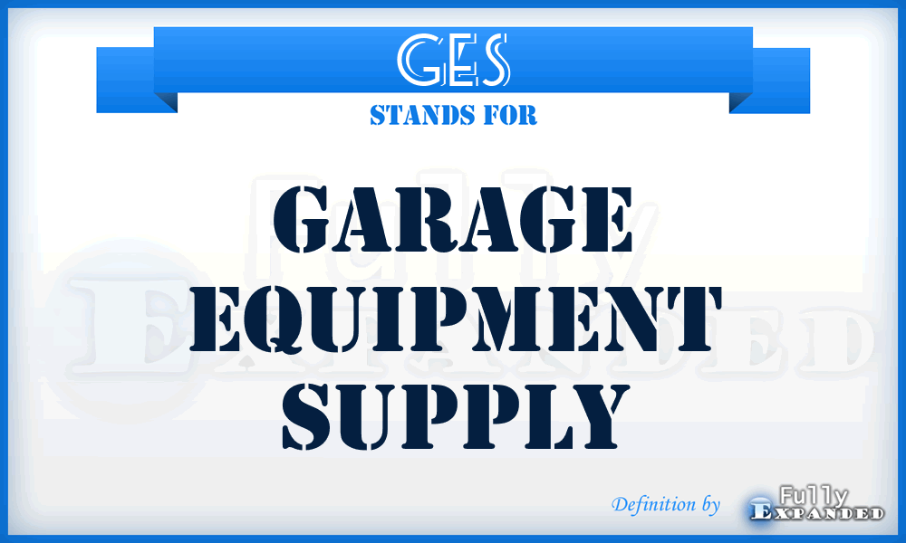 GES - Garage Equipment Supply