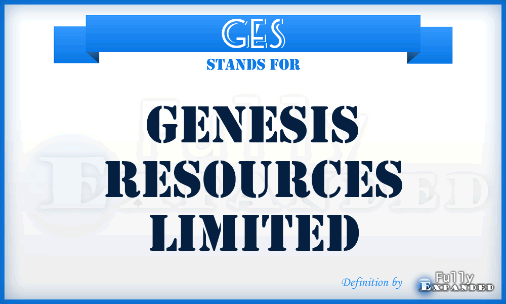 GES - Genesis Resources Limited