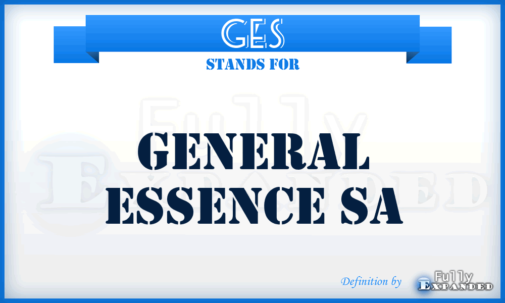 GES - General Essence Sa