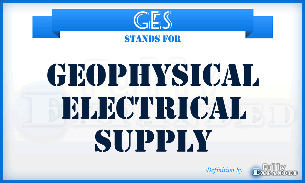 GES - Geophysical Electrical Supply