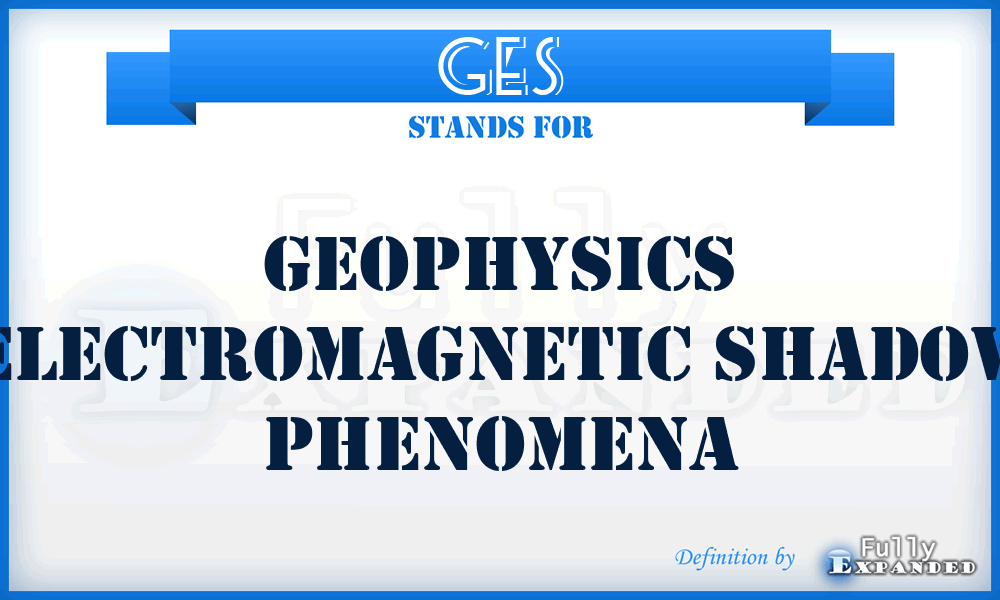 GES - Geophysics Electromagnetic Shadow phenomena