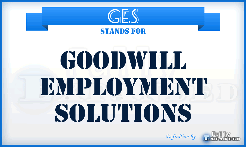 GES - Goodwill Employment Solutions