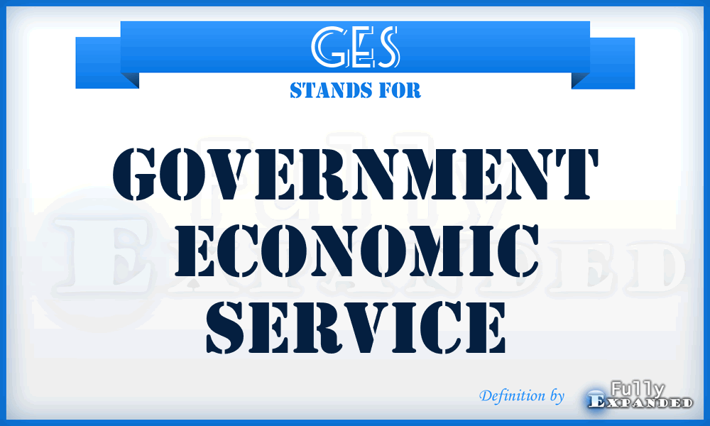 GES - Government Economic Service