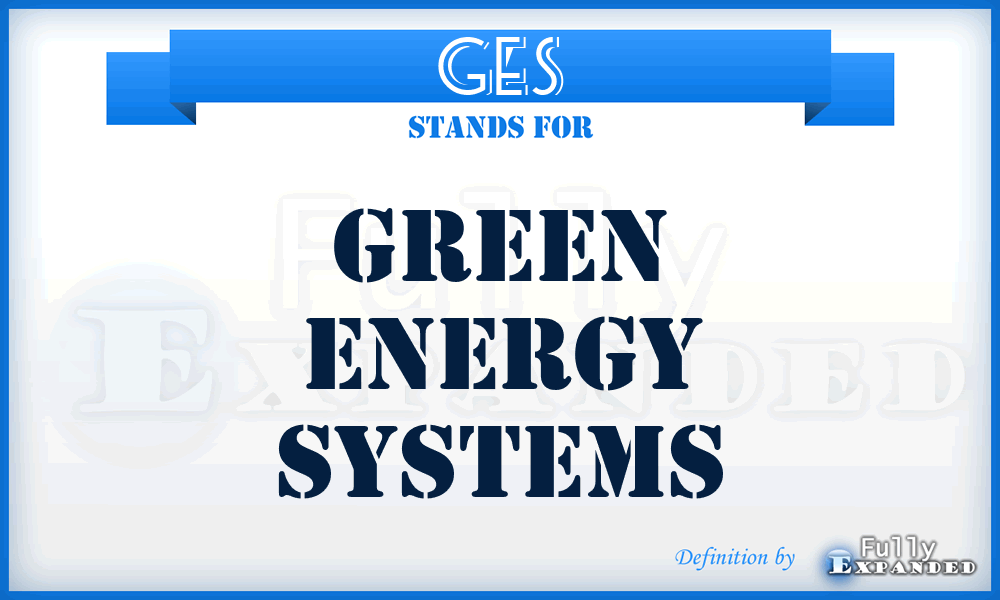 GES - Green Energy Systems