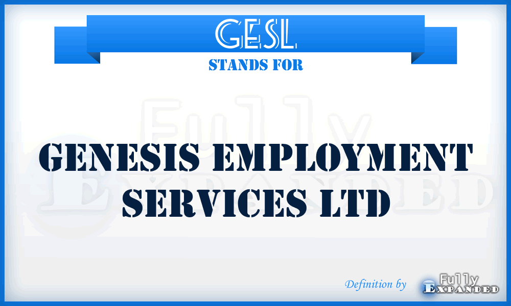 GESL - Genesis Employment Services Ltd