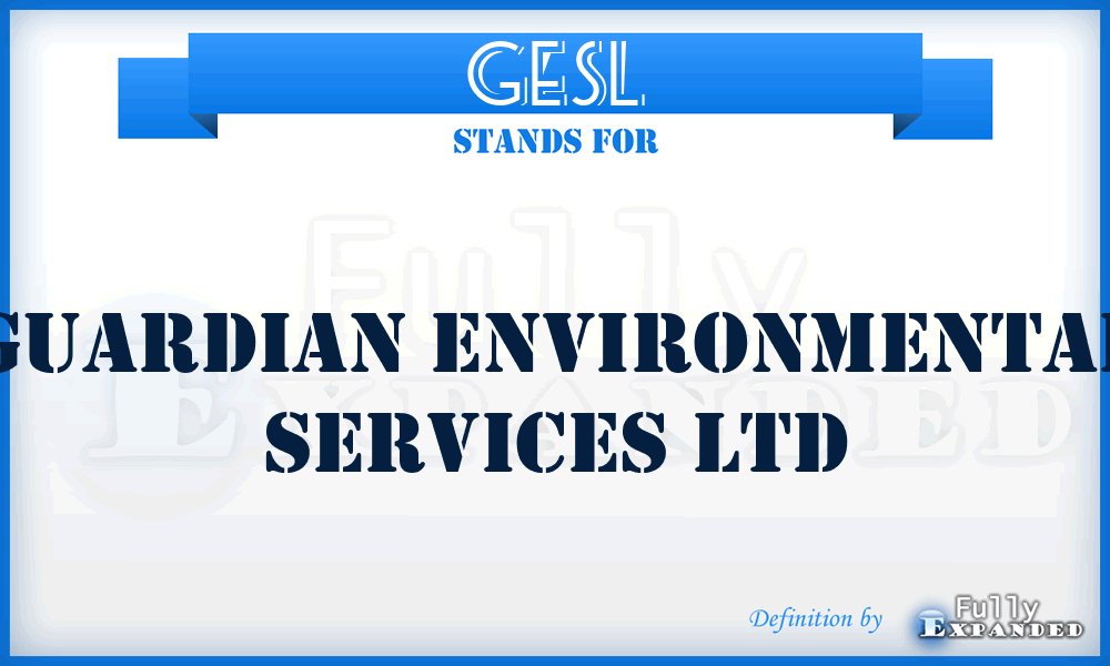 GESL - Guardian Environmental Services Ltd