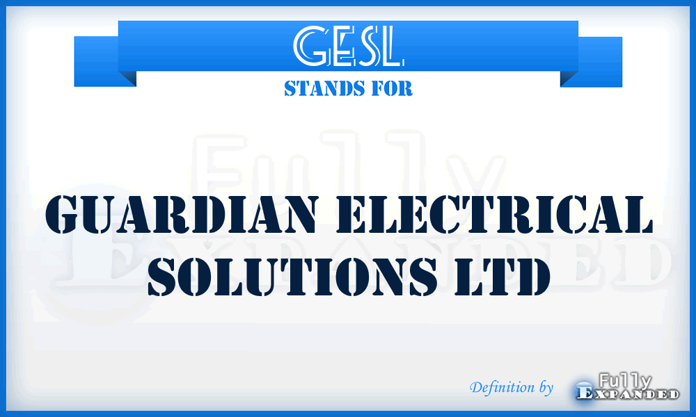 GESL - Guardian Electrical Solutions Ltd