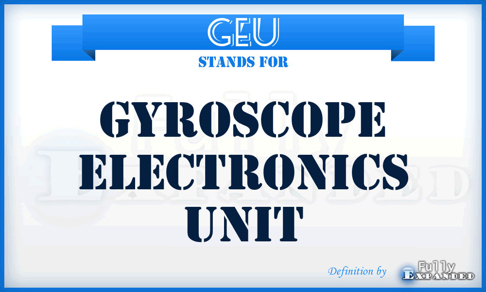 GEU - Gyroscope Electronics Unit