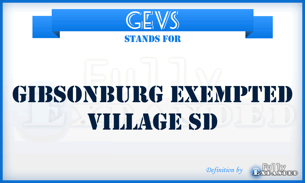 GEVS - Gibsonburg Exempted Village Sd