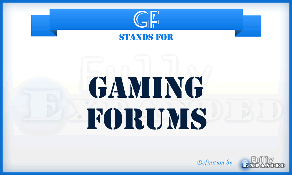 GF - Gaming Forums